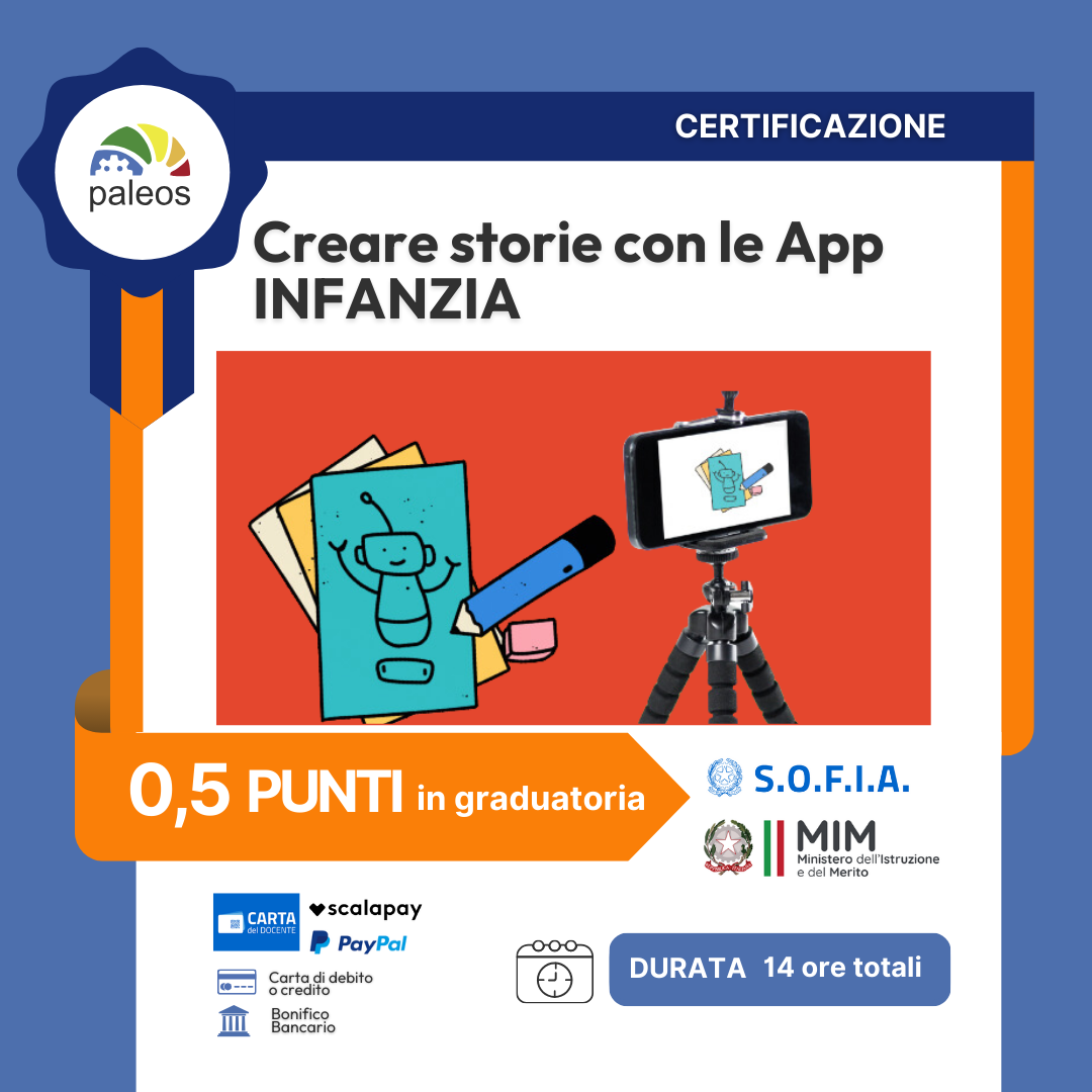 Certificazione Creare storie con le app INFANZIA Certificazione Creare storie con le app INFANZIA
