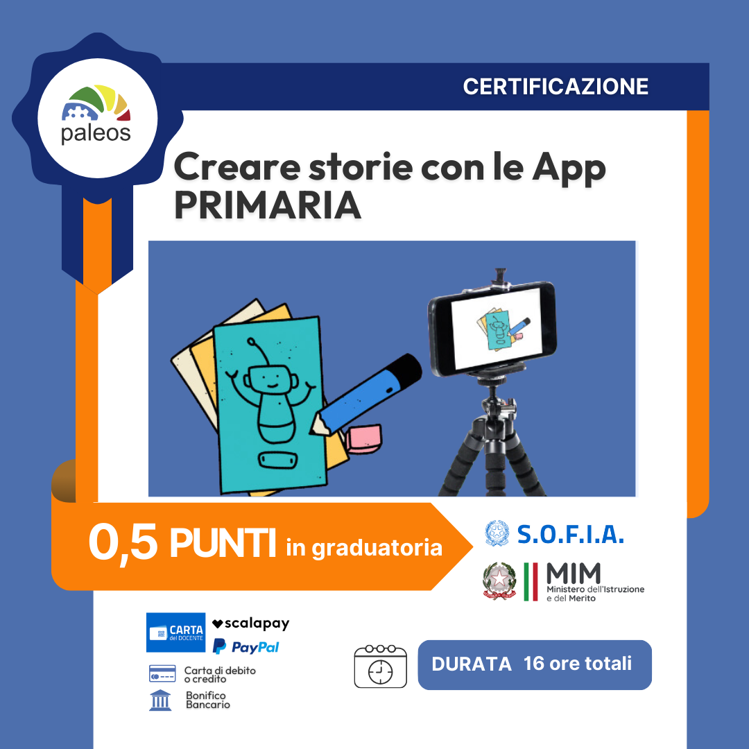 Certificazione Creare storie con le app PRIMARIA