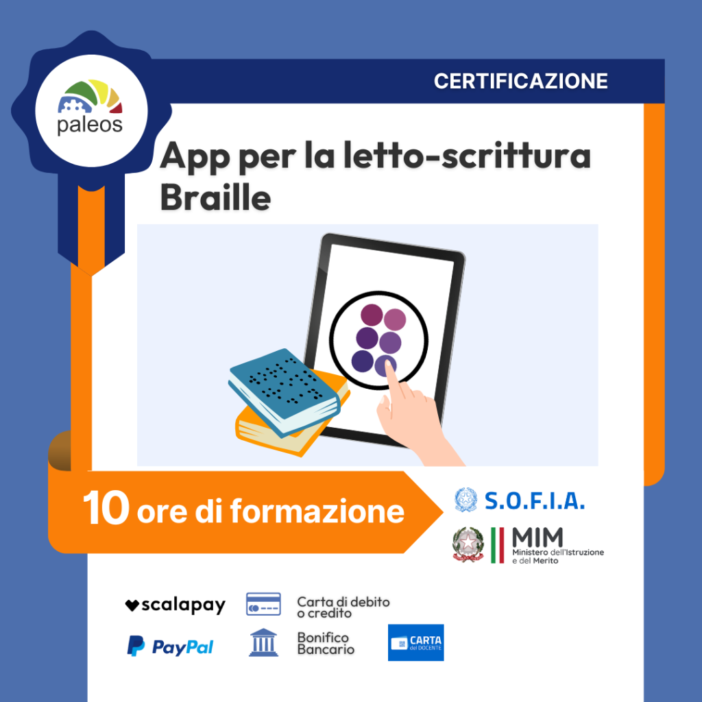Immagine in evidenza del corso: Certificazione App per la letto-scrittura Braille