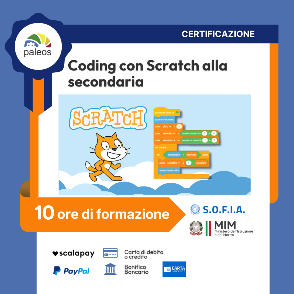Immagine in evidenza del corso: Certificazione CODING con Scratch secondaria
