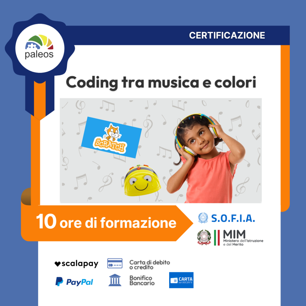 Immagine in evidenza del corso: Certificazione Coding tra musica e colori (infanzia e primaria)