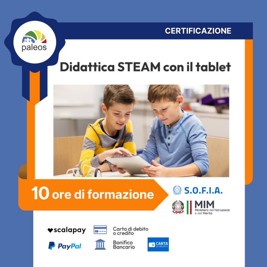 Immagine in evidenza del corso: Certificazione Didattica STEAM con il tablet