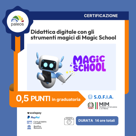 Certificazione Didattica digitale con gli strumenti magici di Magic School