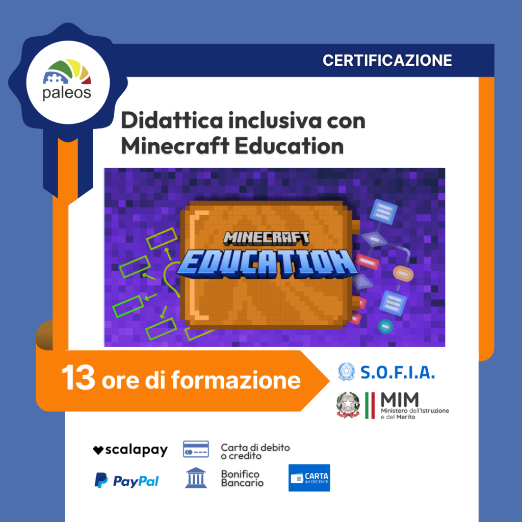 Immagine in evidenza del corso: Certificazione Didattica inclusiva con Minecraft Education