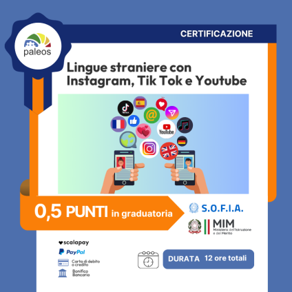 Cert_Lingue straniere con Instagram, Tik Tok e Youtube