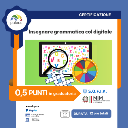 Certificazione Insegnare grammatica col digitale
