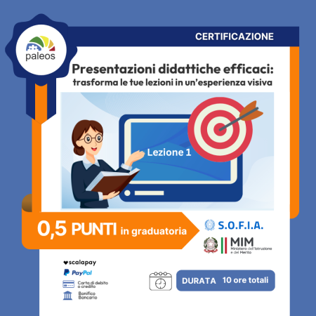Certificazione Presentazioni didattiche efficaci Certificazione Presentazioni didattiche efficaci