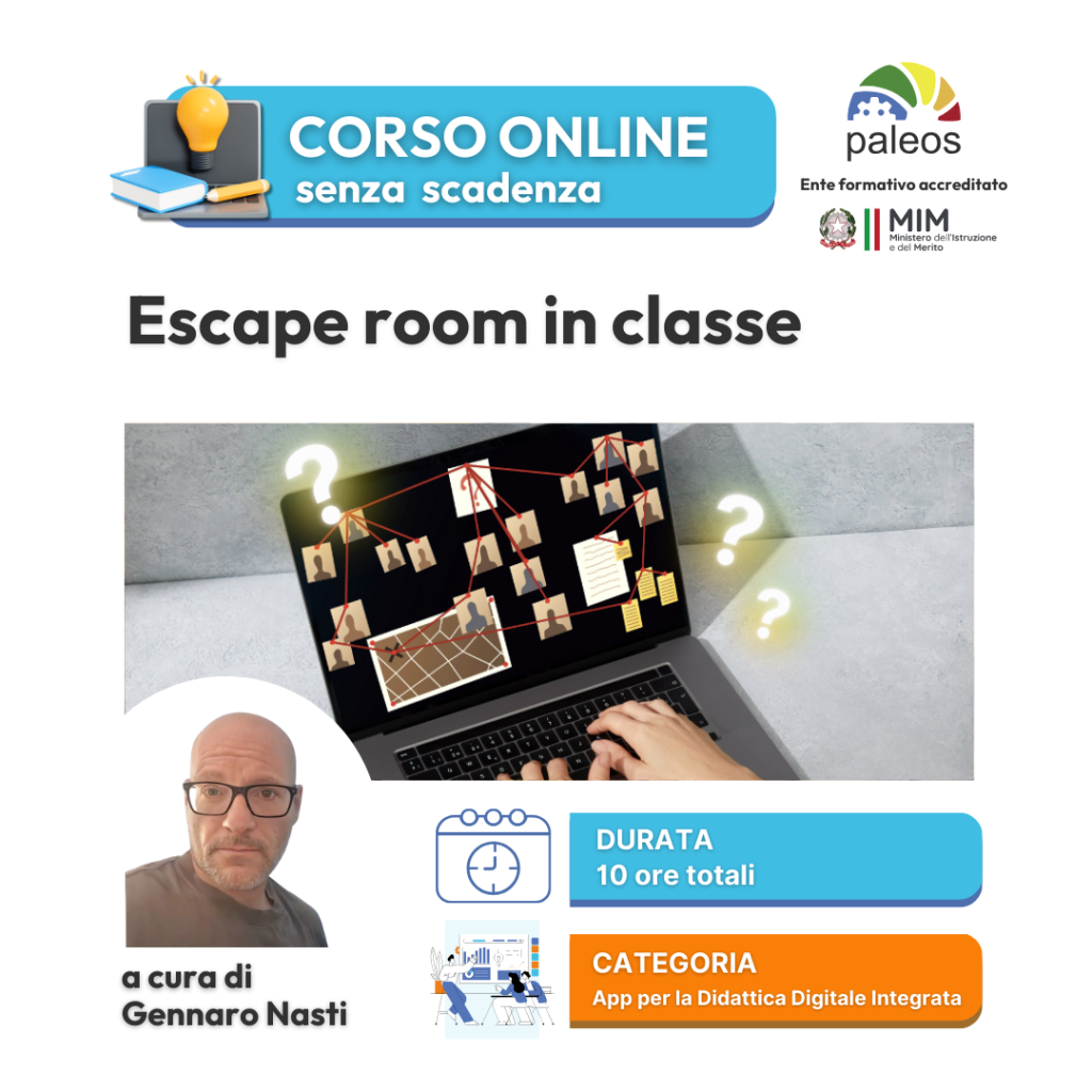 Corso online Escape room in classe –