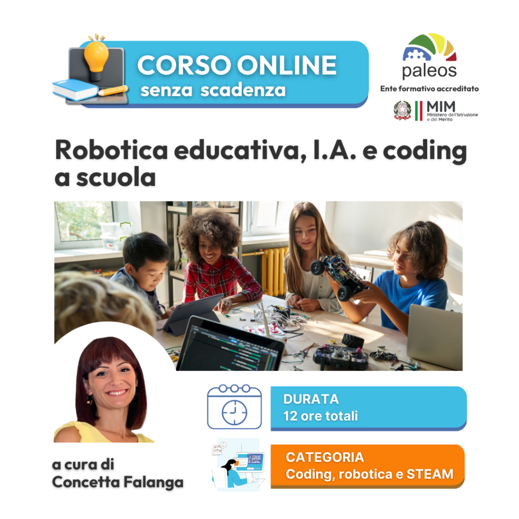 Corso online Robotica educativa, I.A. e coding a scuola –