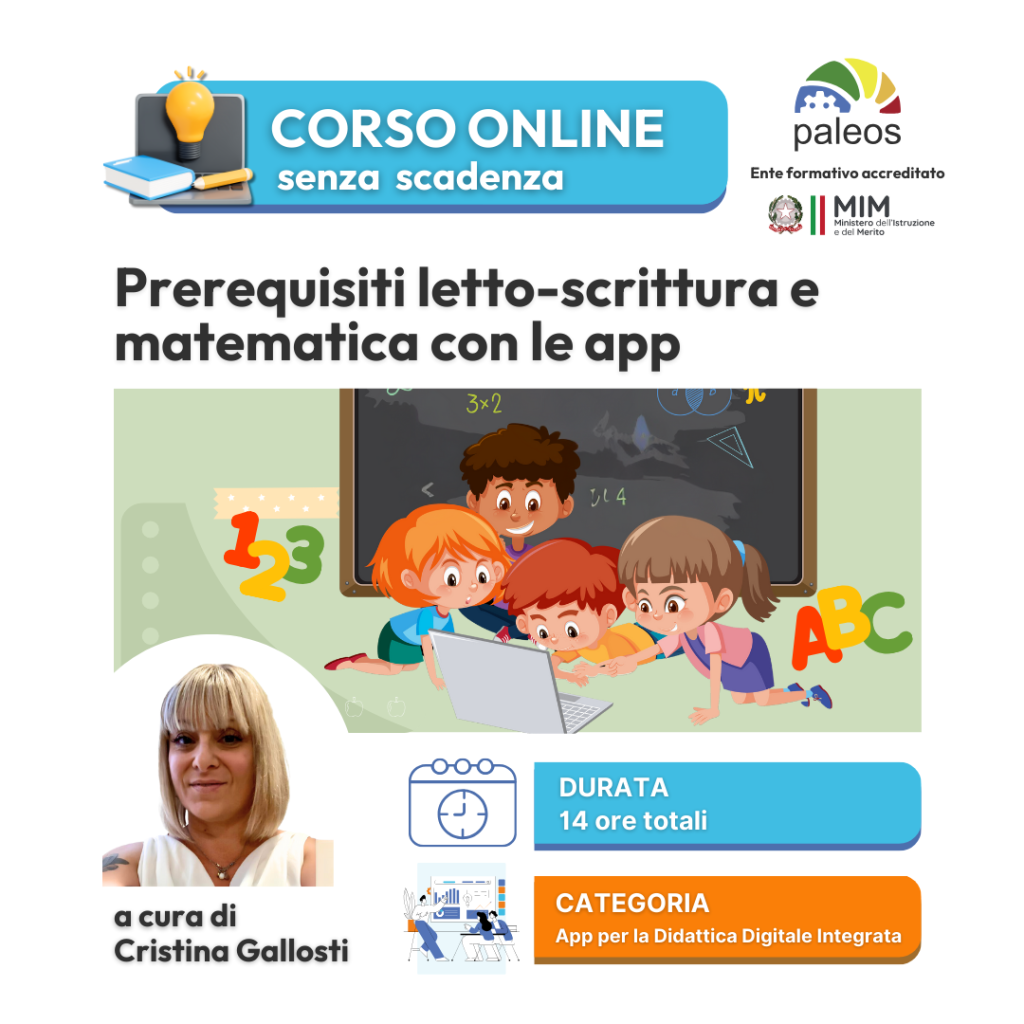 Corso online Prerequisiti letto-scrittura e matematica con le app –