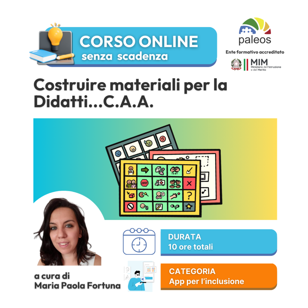 Corso online Costruire materiali per la Didatti…C.A.A. con le app –