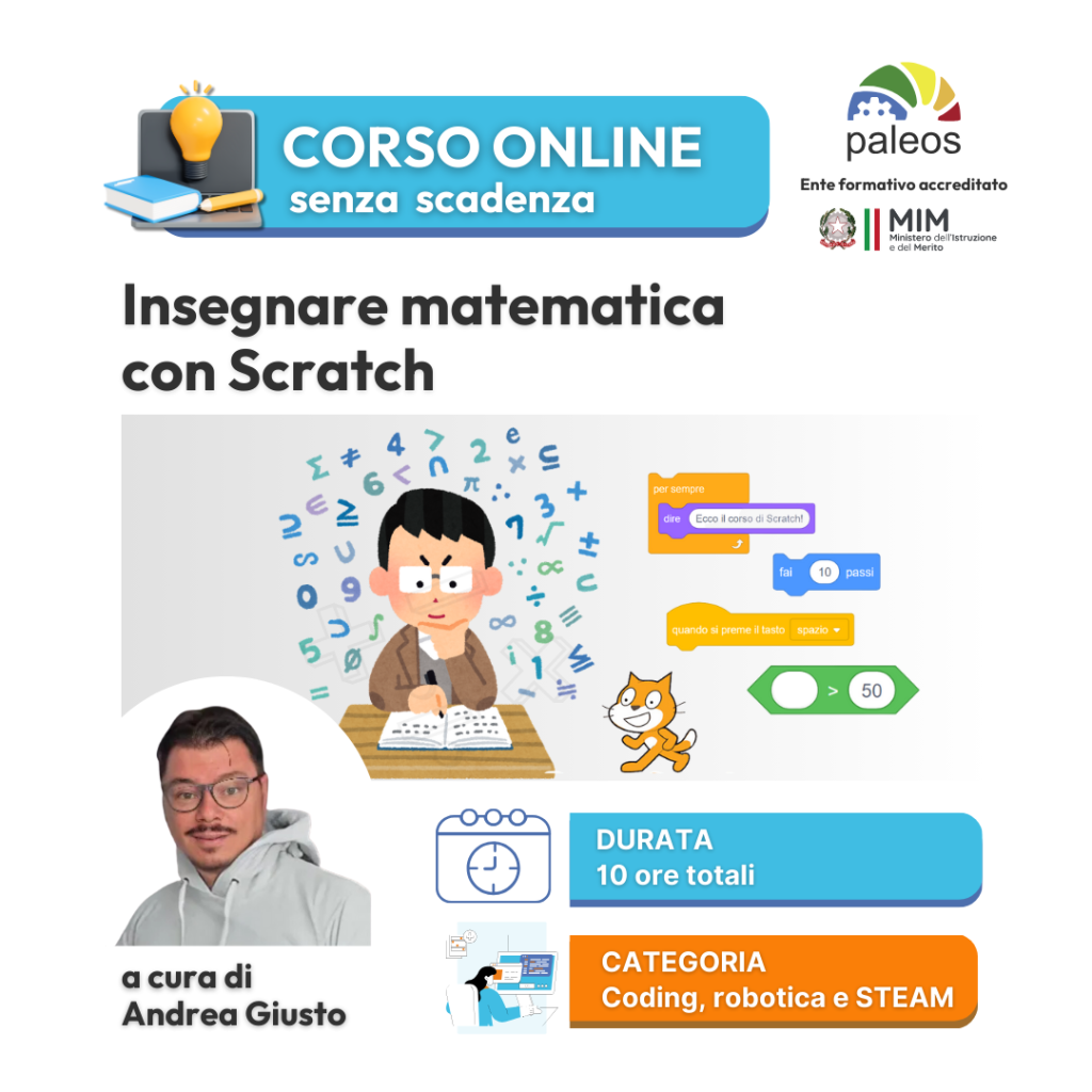 Corso online Insegnare matematica con Scratch –