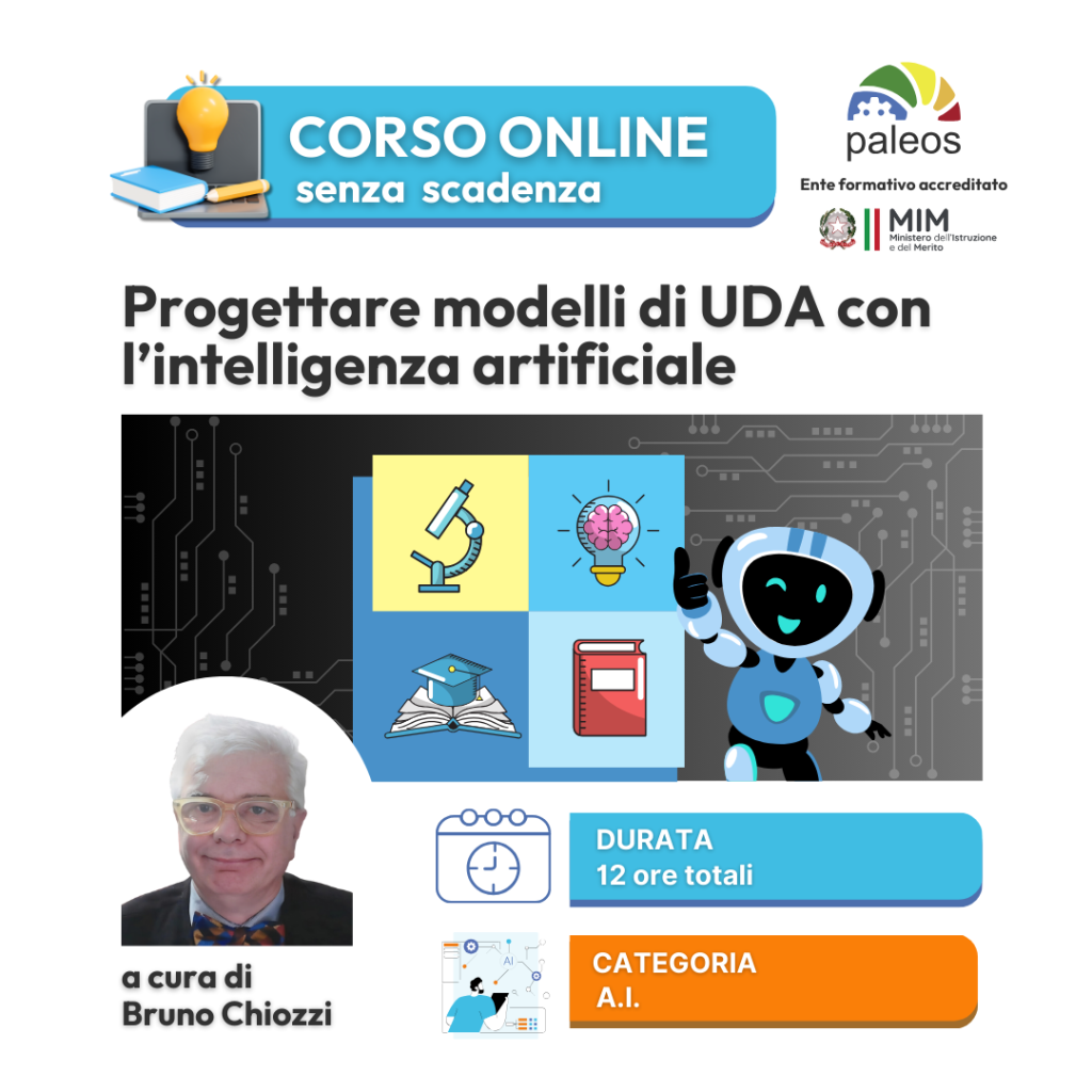 Corso online Progettare modelli di UDA con l’intelligenza artificiale –