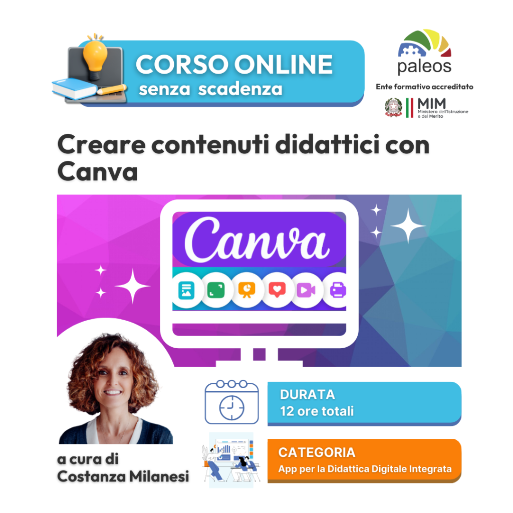 Corso online Creare contenuti didattici con Canva –