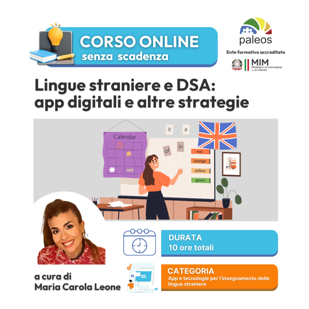 Corso online Lingue straniere e DSA: app digitali e altre strategie –