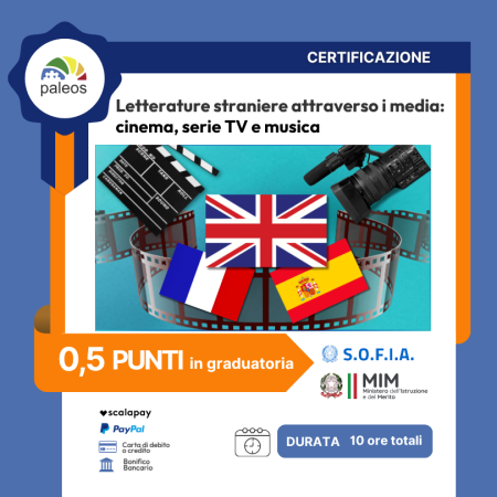Cert_Letterature straniere attraverso i media cinema, serie TV e musica Cert_Letterature straniere attraverso i media cinema, serie TV e musica