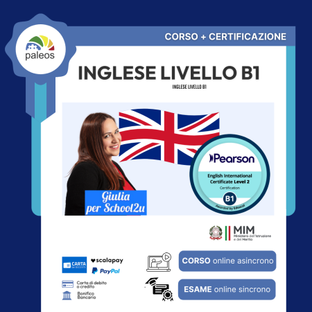 INGLESE LIVELLO B1 corso+certificazione