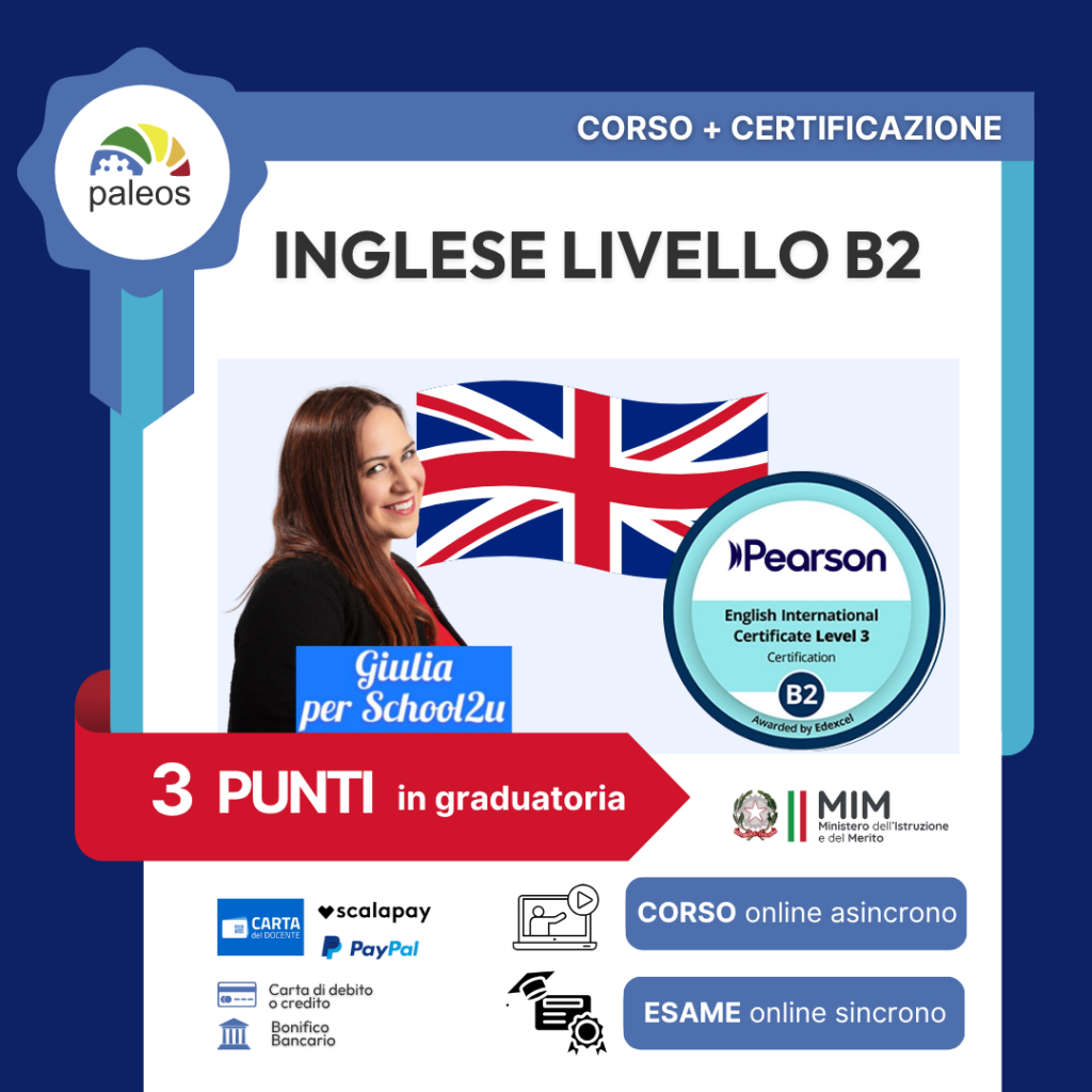 Immagine in evidenza del corso: CORSO + CERTIFICAZIONE INGLESE B2