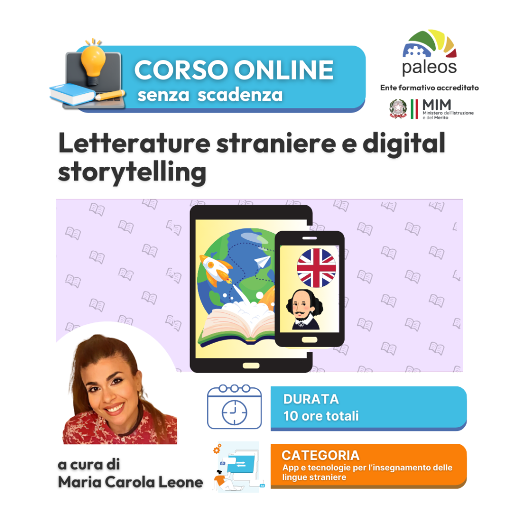 Corso online Letterature straniere e digital storytelling –