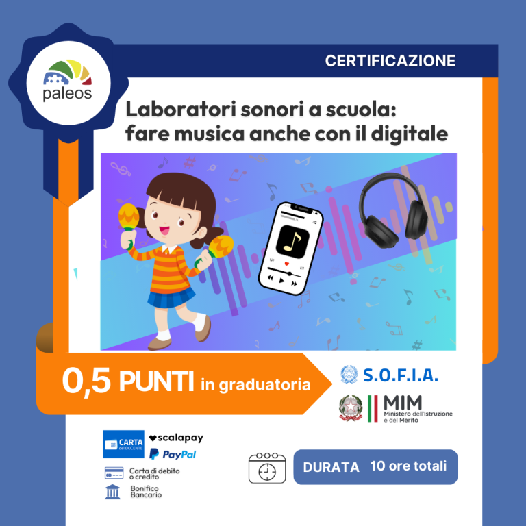 Certificazione Laboratori sonori a scuola: fare musica anche con il digitale