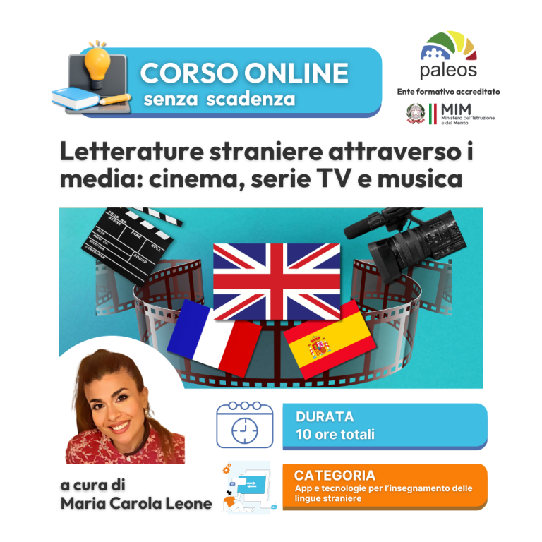 Corso online Letterature straniere attraverso i media: cinema, serie TV e musica –