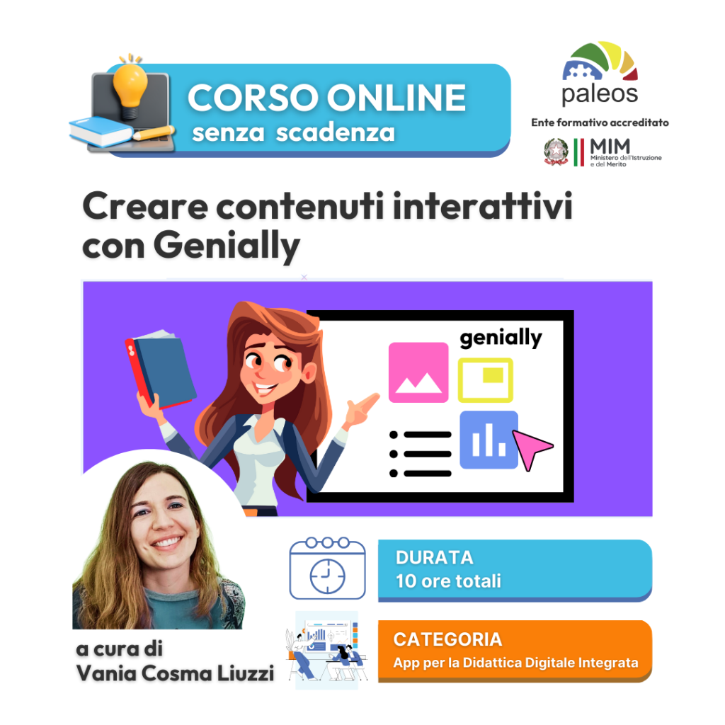 Corso online Creare contenuti interattivi con Genially –