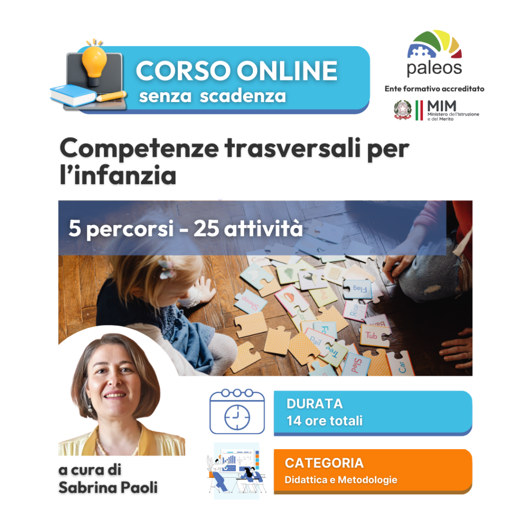 Immagine in evidenza del corso: Competenze trasversali per l’infanzia – senza certificazione
