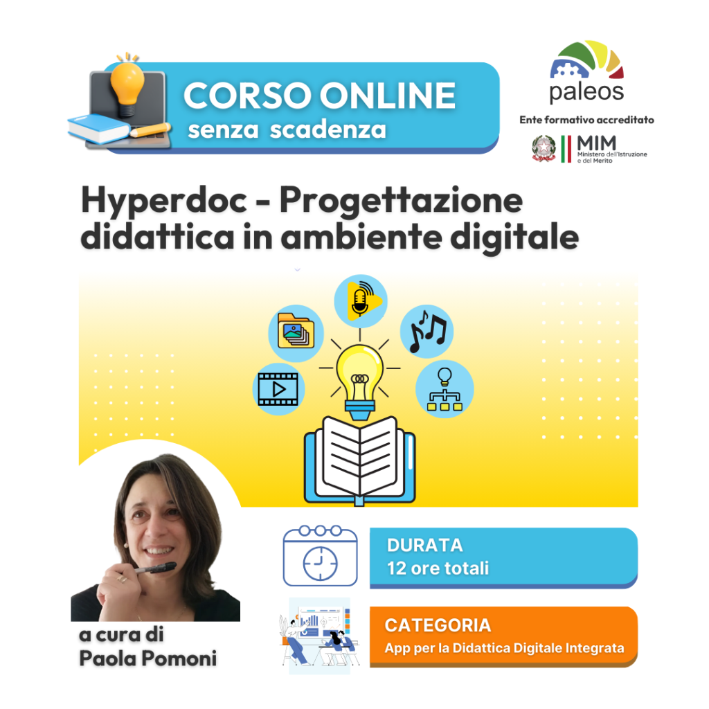 Immagine in evidenza del corso: Hyperdoc: progettazione didattica in ambiente digitale – senza certificazione