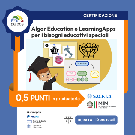 Certificazione Algor Education e LearningApps per i bisogni educativi speciali