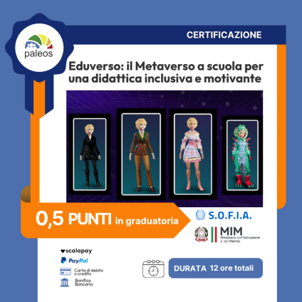 Certificazione Eduverso_ il Metaverso a scuola per una didattica inclusiva e motivante