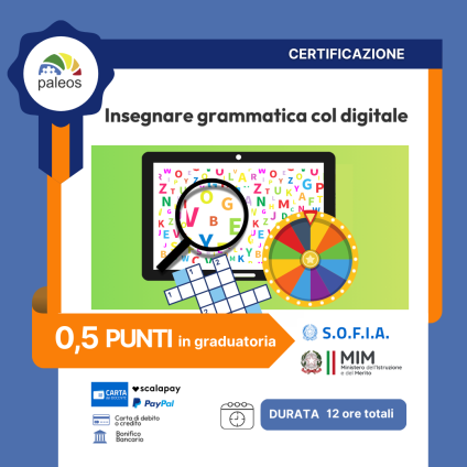 Certificazione Insegnare grammatica col digitale