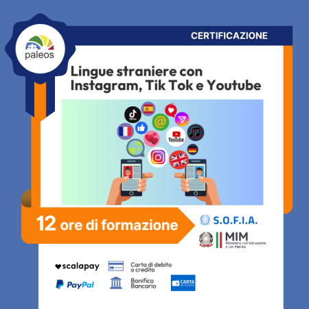 Cert_Lingue straniere con Instagram, Tik Tok e Youtube