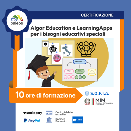 Certificazione Algor Education e LearningApps per i bisogni educativi speciali