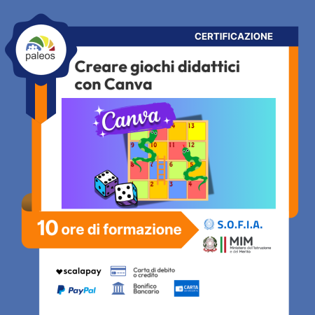 Certificazione Creare giochi didattici con Canva