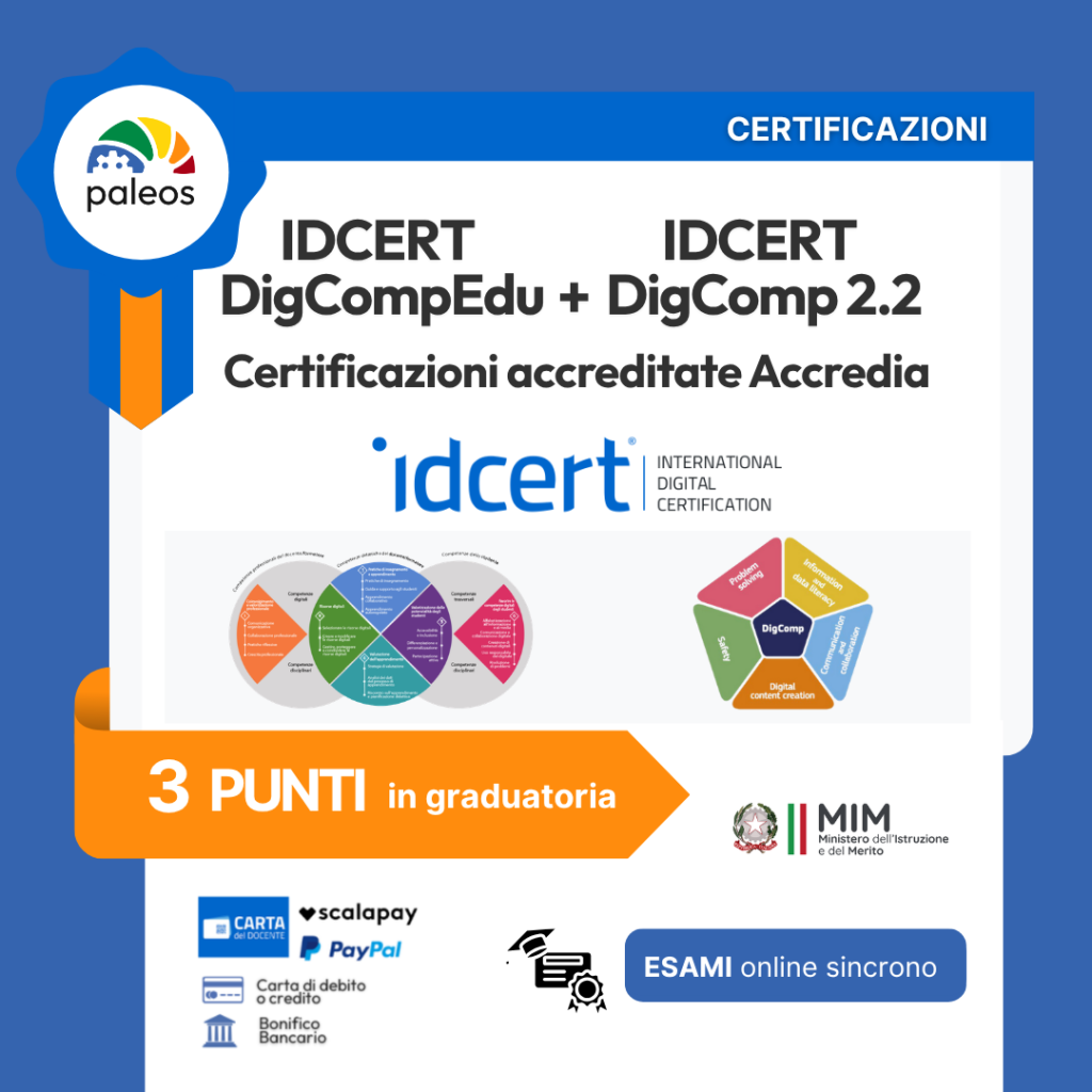Immagine in evidenza del corso: IDCERT DigCompEdu + DigComp 2.2
