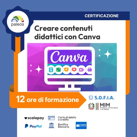 Certificazione Creare contenuti didattici con Canva