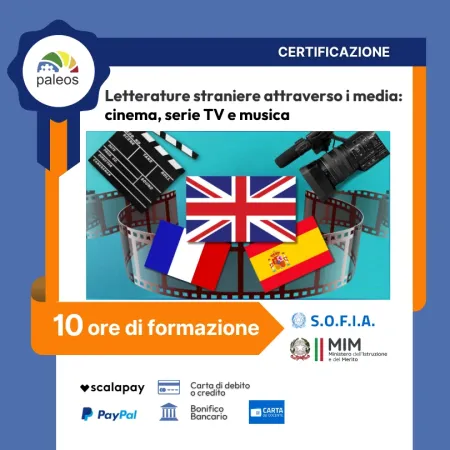 Certificazione Letterature straniere attraverso i media: cinema, serie TV e musica