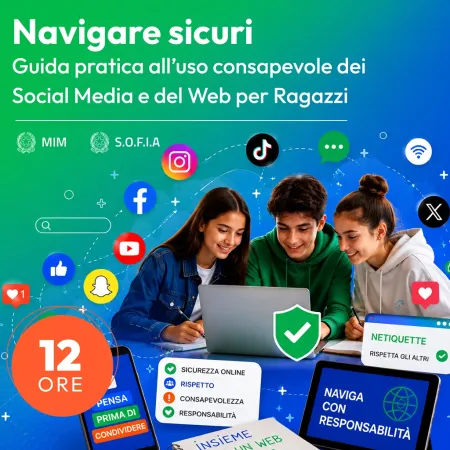 Certificazione Navigare sicuri – guida pratica all’uso consapevole dei Social Media e del Web per Ragazzi