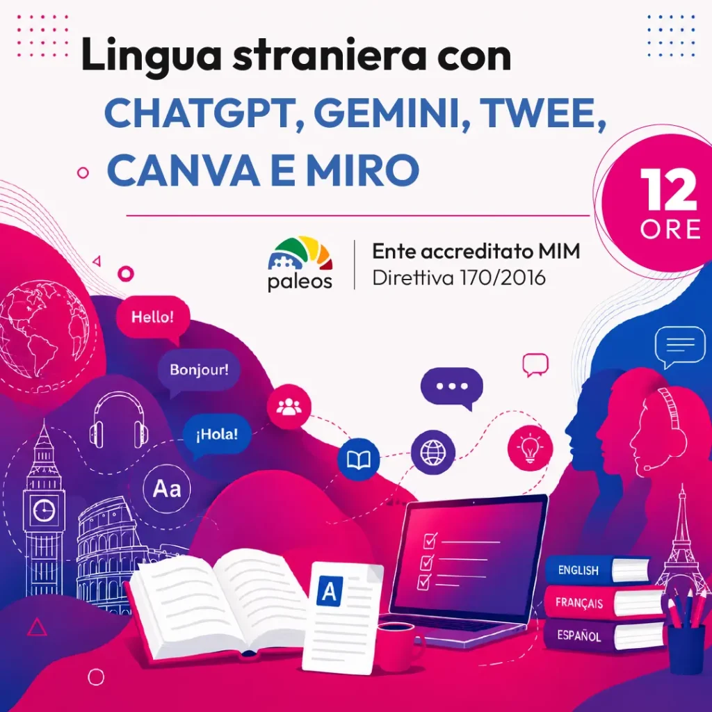 Certificazione Lingua straniera con ChatGPT, Gemini, Twee, Canva e Miro