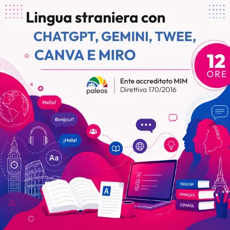 Certificazione Lingua straniera con ChatGPT, Gemini, Twee, Canva e Miro