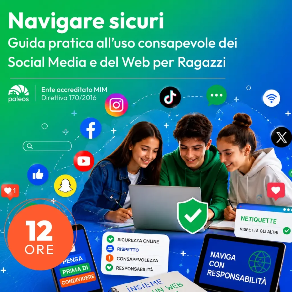 Certificazione Navigare sicuri – guida pratica all’uso consapevole dei Social Media e del Web per Ragazzi