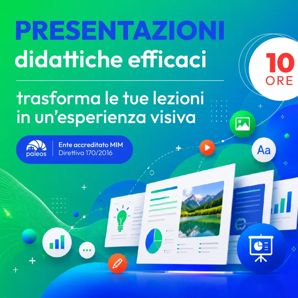 Certificazione Presentazioni didattiche efficaci: trasforma le tue lezioni in un’esperienza visiva