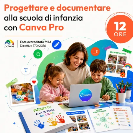 Certificazione Progettare e documentare alla scuola di infanzia con Canva Pro